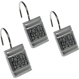 Popular Bath Sinatra Bath Shower Hooks Silver Modern Classic Bath Accessories